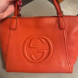 Gucci Orange Leather soho small Women's Bag